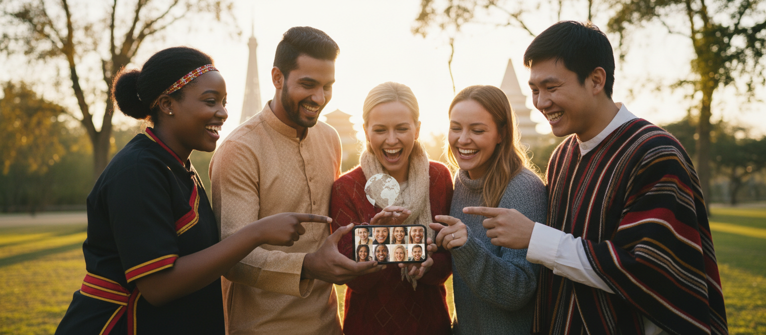 People connecting across the world